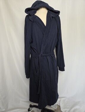 Mens Navy Hooded Dude Robe
